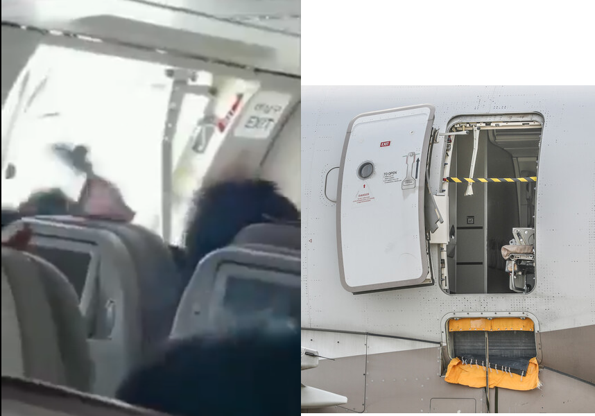 puerta de emergencia avión airbus 321 asiana airlines