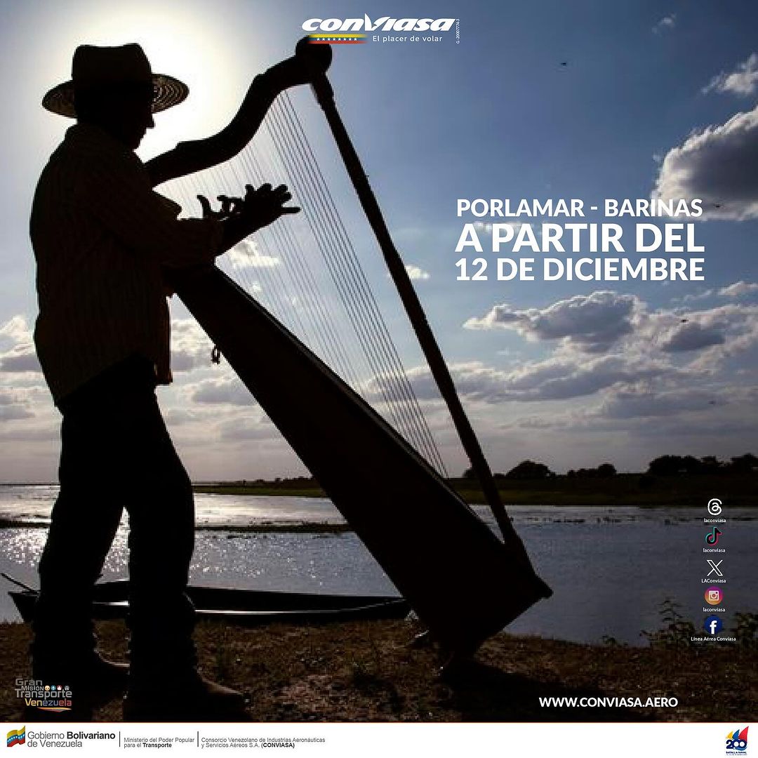 ruta porlamar barinas conviasa