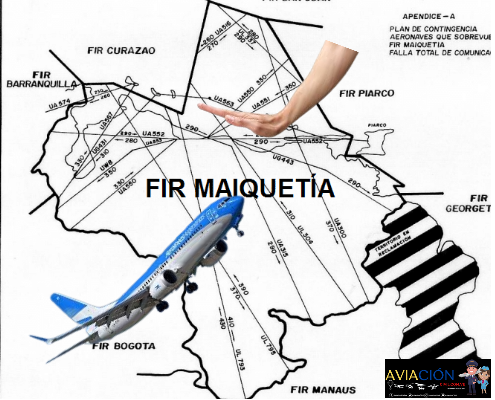 FIR maiquetia aviones argentinos