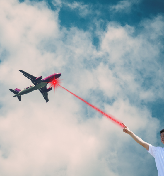 lasing an aircraft