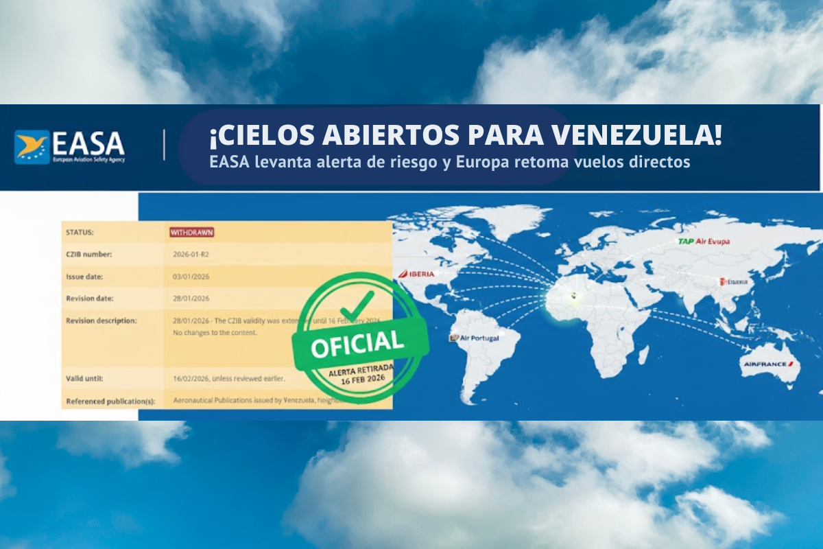 EASA levanta restricciones cielos venezolanos